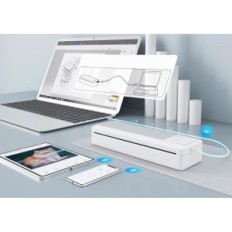 Käytetyt Kannettava lämpö tulostin A4 Vretti P83 Bluetooth Android / iOS toimistolle ja valkoiselle matkalle (ei alkuperäistä pa