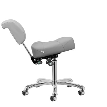 Σκαμπό ποδολόγου Giovanni 1005 γκρι — προβολή από πλάι