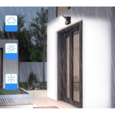 Applique murale LED Kingwen 40W IP65 Noir 5500K 360 ° Rotation. Powystawowy