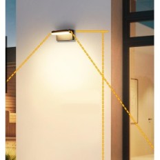 Vonkajšia nástenná lampa 360 ° Kingwwww 40W 4 ks. Čierna 3000K IP65, 4 ks nastaviť.