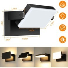 Zunanja stenska svetilka 360 ° Chinawww 40W 4 kos. Black 3000K IP65, 4 kos.