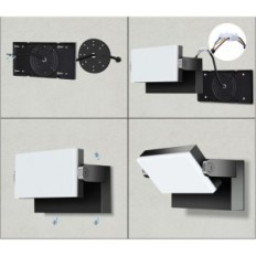 External Wall lamp 360 ° KINGWWW 40W 4 pcs. Black 3000k IP65, 4 pcs set.