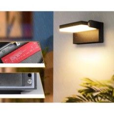 Lampada da parete esterna a 360 ° Kingwww 40W 4 pezzi. Set Black 3000K IP65, 4 PCS.