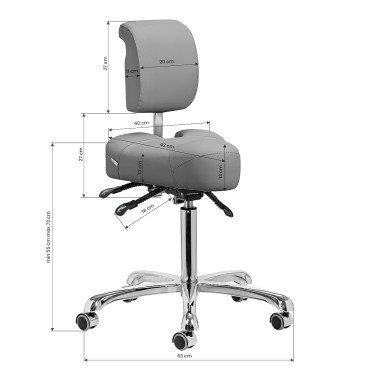 Giovanni 1005 Podologinjakkara harmaa — etuosa