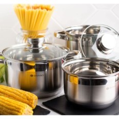 Käytetyt Daniks Standard Pot 2.9L Ø18cm Ruostumaton teräs induktiolle