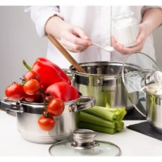 Koristi se Daniks standardni lonac 2.9l Ø18cm nehrđajući čelik za indukciju