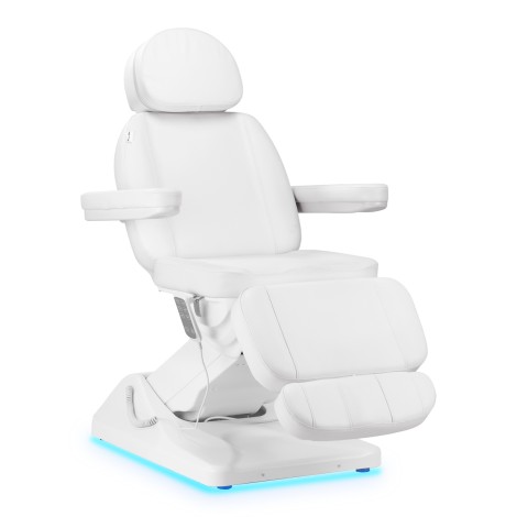 Fauteuil cosmétique électrique SILLON Luxury 3 moteurs blanc — vue latérale