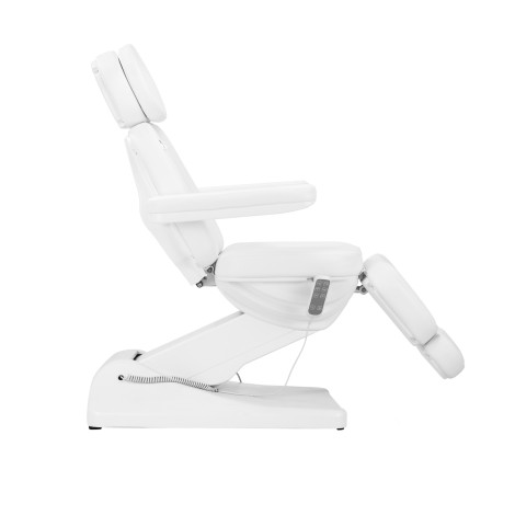 Elektrisk kosmetikstol SILLON Luxury 3 motorer vit — sidosida