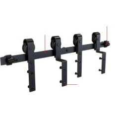 Jungiamosios detalės, skirtos stumdomoms durims Bonikluba 214cm iki durų 2 × 100 cm aparatūros rinkinys