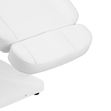 Electric cosmetic chair SILLON Luxury 3 motors white — close-up of the seat