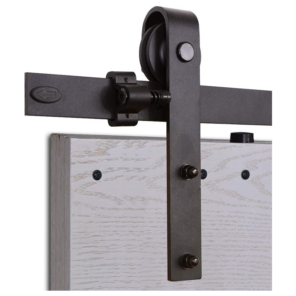 Sistema de puerta de acero retro de acero retro CCJH 244cm para 2 puertas de madera