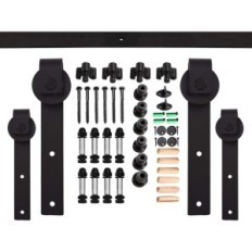 CCJH 244cm Retro Steel System System System για 2 ξύλινη πόρτα