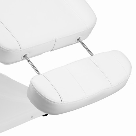 Elektrisk kosmetikstol SILLON Luxury 3 motorer vit — närbild av armstöd