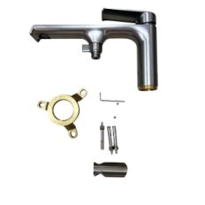 Freistehende Tube Badewanne 360 ° mit Duschstahl Messing