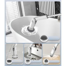 Cepillo eléctrico usado Leebein YMG-820 para pisos, limpieza de ventanas, blanco