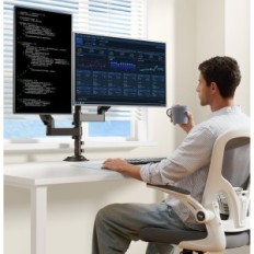 Nebaigtas Huanuo HNDS8 laikiklis 2 monitoriams 13 "-32" VESA 75/100