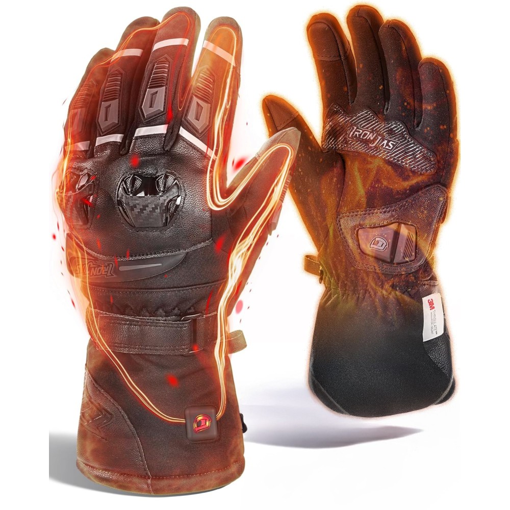 Guantes de calefacción de Iron Jia de hierro incompletos / usados, impermeable, tamaño XXL