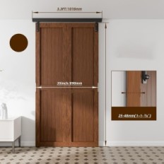 Set de porte pliante 102cm / 3,3ft Bonkluba P33SZB-CF noir