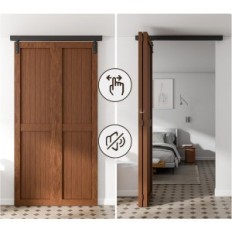 Összehajtható ajtó szerelvények 102cm / 3,3ft BONIKLUBA P33SZB- CF fekete