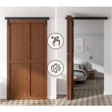 Folding door set 102cm / 3,3ft BonikLuba P33SZB-CF black