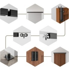 Set da porta pieghevole 102 cm / 3,3FT Bonikluba P33SZB-CF Nero