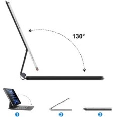 Klávesnice pro iPad Air 13 (M3 / m2) 2025 Jademall QWERTY IT Grey BT