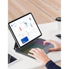 Billentyűzet iPad Air 13 (M3 / M2) 2025 JADEMALL QWERTY IT szürke BT