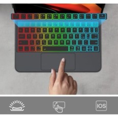 WITNESSED billentyűzet iPad Air 13 (M3 / M2) 2025 JADEMALL QWERTY IT szürke BT