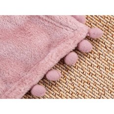 Flannel blanket DXCaicC and 130x150cm Soft Light all-season with pompoms