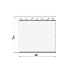 Molton Scenic Bühhnenmolton 3x3m Valge koos aakude valmistamiseks