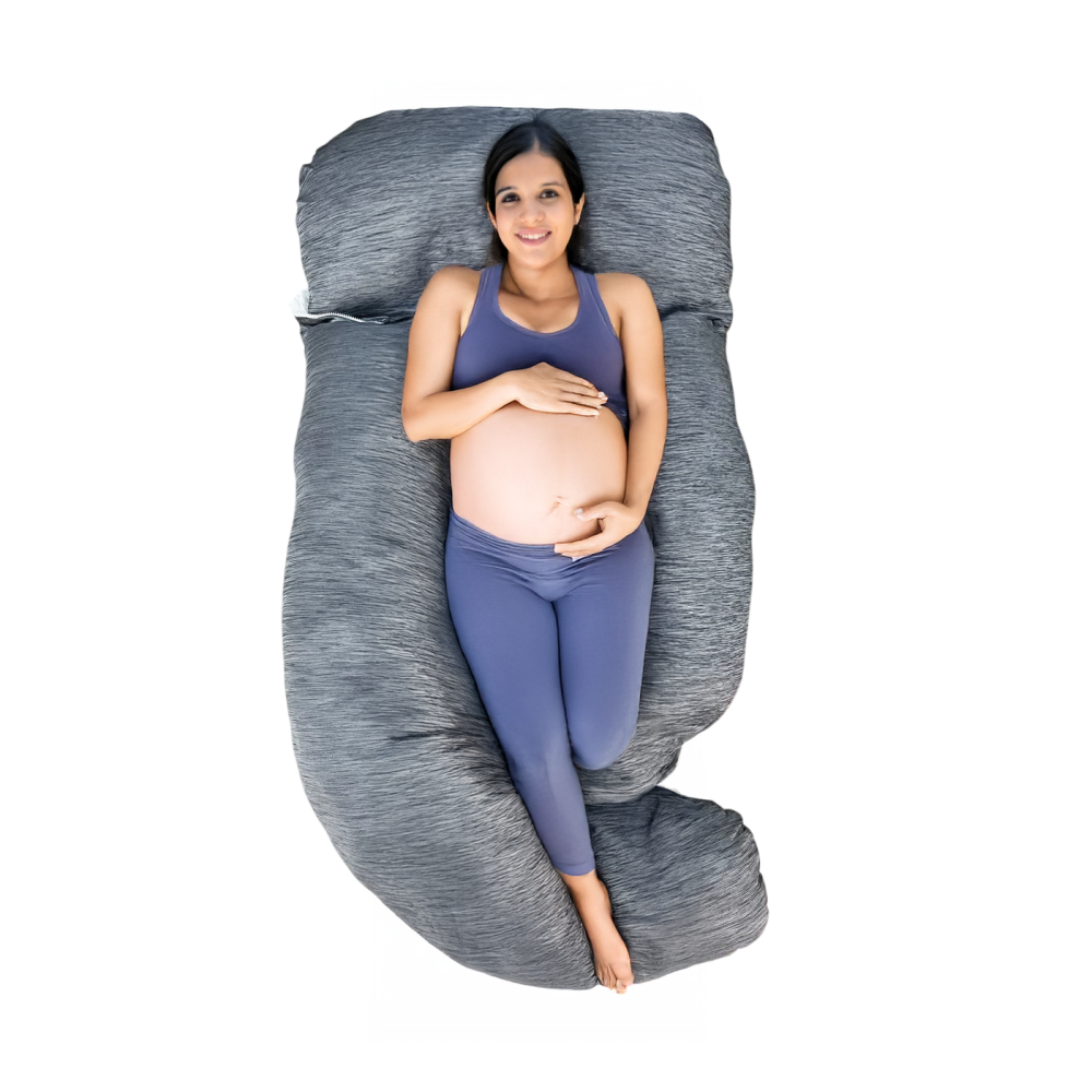 Almohada de embarazo usada Rogal para dormir gris conveniente para las mujeres