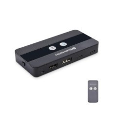 Kytkin KVM USB-C 2X4K 60HZ HDMI / DP + 4 × USB 3.0 kaapeliasiat näyttely