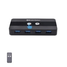 KVM USB- C kapcsoló 2x4K 60Hz HDMI / DP + 4 × USB 3.0 távirányítóval