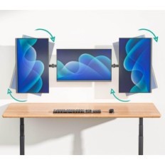 NIEKOMPLETNY/UŻYWANE Uchwyt ścienny 3xmonitor WALI 17-32", max 7kg, VESA, regulowany