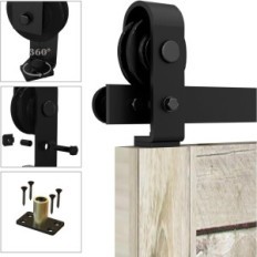 Folding Door Set 76cm 2x14 "Qinaixqm Skjutsystem utan dörr