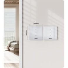 Nedokončené WiFi Swing Switch 80x80mm Maxcio WF-CS01 Alexa Google Control
