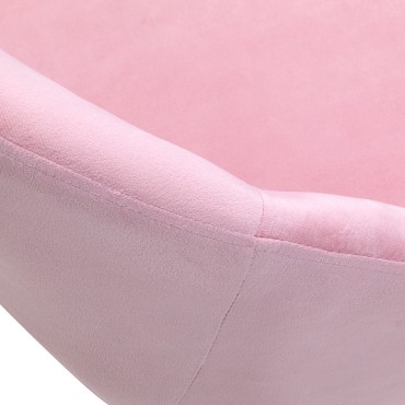 4Rico otočná stolička QS-MF18G ružová — detail operadla