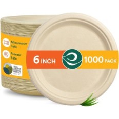 Placas de papel de 15 centavos de papel ECO 15cm Biodegradável 1000 PCs.