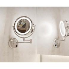 Wall mirror LED 10x A magnifying double-sided 20 cm