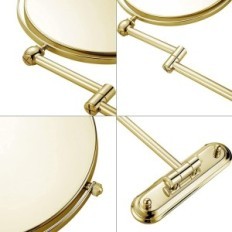 Used Jewelry Mirrors 10x Gold Wall Mid-Side Rotary 360 ° 20 cm (no original packaging)
