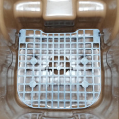 Conteneur poubelle pour déchets BIO avec double fond marron 240L BIO + GRILLE