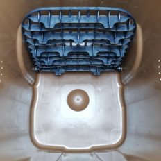 Kontejner Bucket Košík pro bio-naplněné dvojitým hnědým dnem 240l bio + rošt