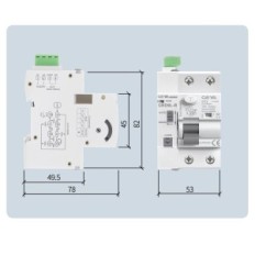 Automatische Geya GRD9L-W Automatische uitschakeling met RCCB Type A 2P 40A 30MA AC220V