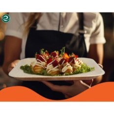 Listnaté kompostovatelné desky 8 "čtverečních eco duše 200 kusů eco