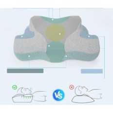 Ergonomic orthopedic pillow with foam Memory Jiaaa 2 pieces, neck support