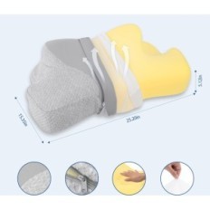 Cuscino ortopedico ergonomico con memoria in schiuma Jiaaa 2 pezzi, supporto del collo