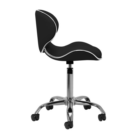 Tabouret cosmétique Gabbiano q-4599 noir — vue latérale