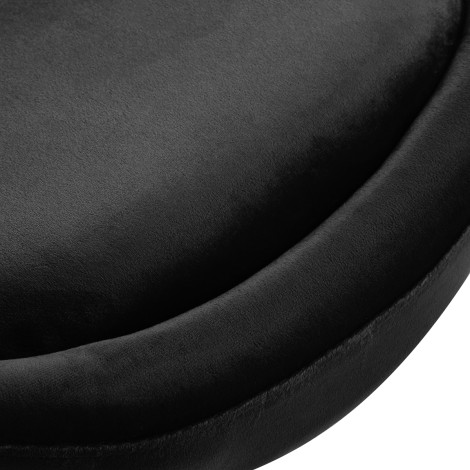 Silla giratoria 4Rico QS-BL12G negra — detalle del asiento