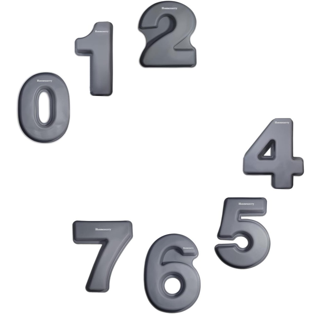 Neúplný silikonový dort pro dorty číslice 0-8, pro narozeninový dort