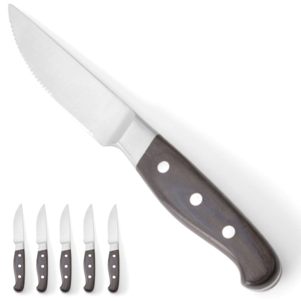 Faca para bife de linha jumbo profi - 6pcs definido. Faca para bife de linha jumbo profi - 6pcs definido.
